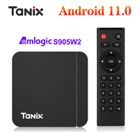 Nuevo Decodificador Tanix W2 con Android 11 TV Box Amlogic S905W2 WiFi Dual BT 2GB 16GB Decodificador de Video AV1 4K 60fps