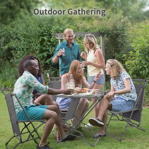Personalizado ajustable 2 en 1 asiento de doble cara portátil muebles de exterior mesa y silla pesca plegable Camping jardín sillas de playa - Product Image 5