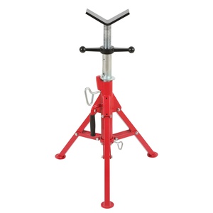 Wholesale Adjustable Height V-<b>roller</b> Vise Stand Extendable Tripod Clamp with Manual Drive for <b>Metal</b> Pipe Support - Product Image 1