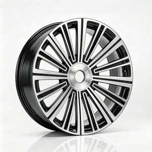 Rines de Aleación de Aluminio Fundido por Flujo 5X112 de 21 Pulgadas con Acabado Negro Multirradio, Nuevos para <span class=keywords><strong>Mercedes</strong></span> W202 <span class=keywords><strong>W211</strong></span> W212 W221 - Product Image 2