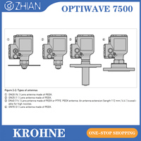 Antenne radar à lentille plate KROHNE 80 GHz, mesure de niveau continue sans contact, jauge de niveau radar OPTIWAVE 7500 pour milieux agités