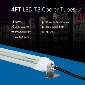 Tube LED Sokply T8 pour réfrigérateur, 18W, 5000K, blanc lumière du jour, culot G13, lentille transparente, 120cm, non dimmable, pour congélateur et réfrigérateur - Product Image 3