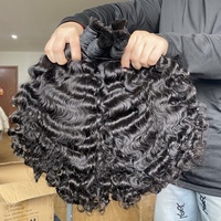 Bon prix, 100% cheveux humains de haute qualité, boucles indiennes, mèches de cheveux bruts, extensions de cheveux bouclés profonds