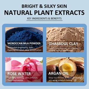 <span class=keywords><strong>Masque</strong></span> Nettoyant Profond pour le <span class=keywords><strong>Visage</strong></span> à l'Argile Bleue Bio Naturelle Marque Blanche - <span class=keywords><strong>Masque</strong></span> Facial au Kaolin et à l'Argile Bleue <span class=keywords><strong>Nila</strong></span> du Maroc - Product Image 3