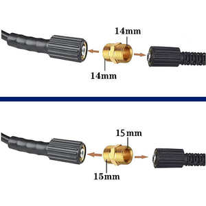Accessoires de lave-auto Adaptateur en laiton M22 14mm 15mm <span class=keywords><strong>Rallonge</strong></span> de tuyau de laveuse <span class=keywords><strong>à</strong></span> haute pression - Product Image 6
