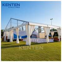 Tente de réception transparente semi-permanente, tente de réception transparente pour événements, cafétéria, 10x30, 20x40, 30x50, 40x60, 40x100, carpa, tentes de mariage