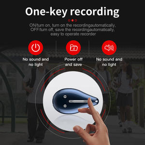 Enregistreur vocal miniature en forme de goutte d'eau personnalisé en usine, rechargeable par USB, dispositif d'enregistrement activé par la voix pour réunions, cours, <span class=keywords><strong>silencieux</strong></span> - Product Image 4