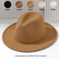 Chapeau de cowboy classique blanc en feutre à large bord pour adultes, idéal pour les mariages et les fêtes western - Vente en gros