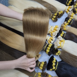 Vente en gros d'extensions de cheveux humains vierges non transformés faisceaux bouclés bruts double machine naturelle alignée sur cuticule double vendeur en gros - Product Image 5