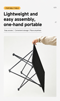 Table pliante d'extérieur en alliage Nuosenlai avec barres de connexion intégrées, légère et facile à transporter, mobilier de camping d'extérieur