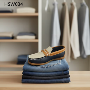 HY, Chaussures <span class=keywords><strong>bateau</strong></span> beiges faites à la main pour les sorties décontractées, 20 paires disponibles, idéales pour les vacances à l'île, anti-frottement, pour tout-petits, modèle Penny HSW034 - Product Image 1