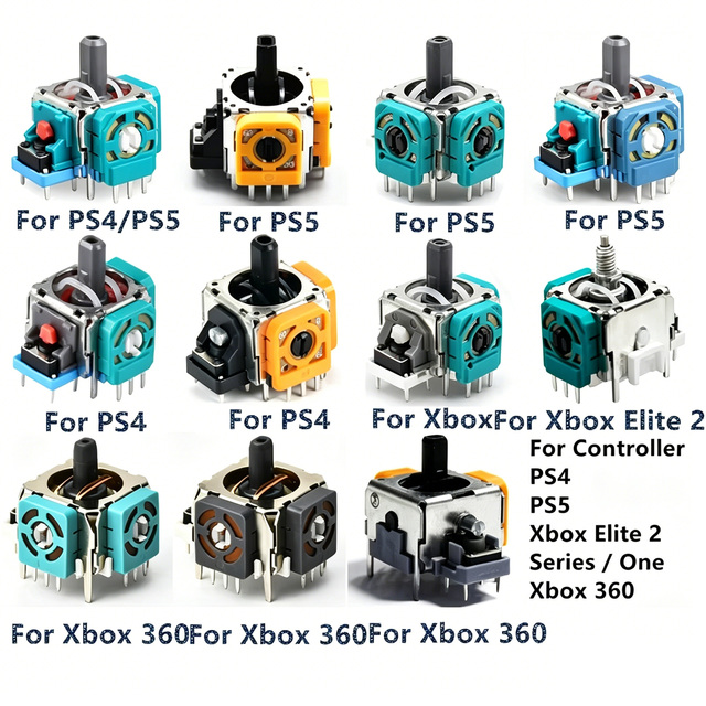 Original ALPS 3D Analog Joystick for PS4 PS5 Xbox One Series S X Elite 1 2 360 Controller Sensor Module Repair Parts Replacement