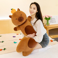 Usine En Gros Mignon Capybara Conception Long Corps Doux Oreiller Super Doux En Peluche Jouet De Couchage pour L'anniversaire Des Enfants Soulagement Du Stress