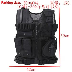 Chaleco táctico personalizado antipuñaladas impermeable multifuncional equipo al aire libre cremallera bolsa de pecho de malla anfibia - Product Image 4