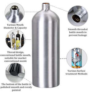 100mL 250ml 300ml 400ml 500ml 1000ml Reciclable Metal Aluminio Líquido Jabón Cosméticos Botella Champú de lujo Botella Embalaje - Product Image 2