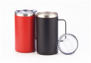 Tazza <span class=keywords><strong>da</strong></span> caffè <span class=keywords><strong>da</strong></span> <span class=keywords><strong>viaggio</strong></span> in acciaio inossidabile 24 once <span class=keywords><strong>Thermos</strong></span> a doppia parete colorata senza manico con manico tazza senza piombo di natale - Product Image 2