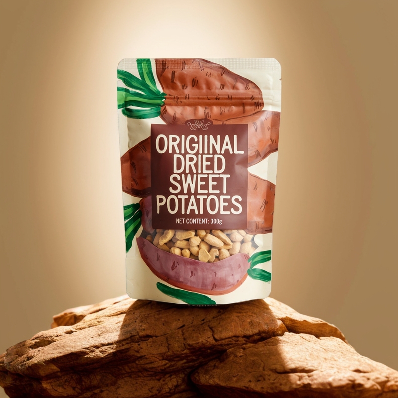 Custom Printed Matte Finish Snack Stand Up Pouch Resealable Ziplock Packaging Bag Food Packaging Bag Vinyl Bag With Window