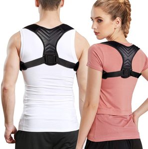 Bantalan penopang punggung atas pria dan wanita, pita korektor postur pelurus bahu <span class=keywords><strong>Neoprene</strong></span>, penahan punggung atas - Product Image 2