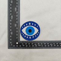 Patchs pour les yeux bleus une broderie de carte Multi Design chapeau yeux fer sur des patchs pour les yeux brodés pour la décoration de sac de vêtements