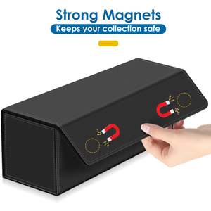 Étui pour jeu de cartes en cuir PU pour cartes à collectionner, boîte de rangement pour cartes de commandant en cuir avec fermeture magnétique pouvant contenir plus de <span class=keywords><strong>600</strong></span> cartes protégées - Product Image 5