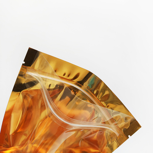 14x20cm rõ ràng cửa sổ phía trước vàng bóng nhôm lá kim loại đứng lên lưu trữ túi dây kéo túi Mylar cho bao bì thực phẩm - Product Image 6