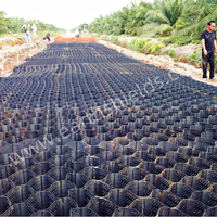 Grille en plastique HDPE pour allée, géocell pour la stabilisation des sols routiers, murs de soutènement en géocell