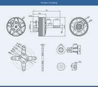 Moteur de drone FPV numérique sans balais T-Motor AM480 KV900, grande taille, certifié CE, conforme RoHS, moteur métallique pour l'agriculture