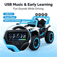Mobil ATV Listrik Anak Model Baru 4 Roda Besar UTV Mainan Mobil Anak Fitur MP3 Mobil Off-Road Dikendalikan Jarak Jauh