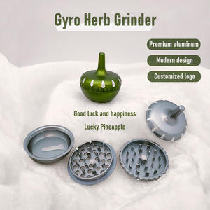 Nouveau design Gyro broyeur d'herbes 63mm 4 couches en alliage d'aluminium broyeur manuel accessoires pour fumer broyeur de tabac à fumée et herbes - Product Image 6
