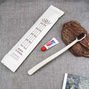 Venta al por mayor de artículos de tocador personalizados para hoteles, kit dental de paja ecológico, kit de cepillo de dientes para hoteles con pasta de dientes <span class=keywords><strong>Colgate</strong></span> para hombres de negocios y viajes - Product Image 5