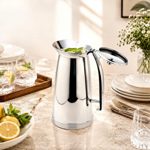 Carafe en acier inoxydable Silicoma Dezire avec finition miroir, couvercle à bascule et levier de commande, qualité alimentaire - Product Image 4
