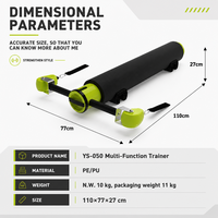 Kit de barres de résistance Pilates YS Brand, entraîneur de core pour yoga, équipement de gym portable à domicile, entraînement de mise en forme corporelle, bandes d'exercice PE, 1 an
