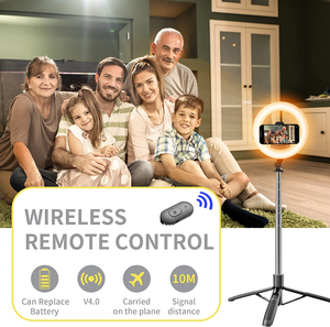 Q05s 8 Inch Ảnh Tự Sướng Vòng Ánh Sáng Tripod Điện Thoại Chủ Đứng Di Động Có Thể Sạc Lại LED Điền Ánh Sáng Ảnh Tự Sướng Thanh Từ Xa Ringlelight - Product Image 5