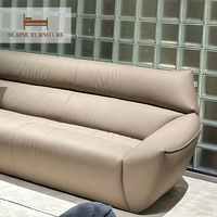 BLAINE Original 1901 Ensemble de canapés sectionnels pour villa, atelier et salon, design extrêmement épuré, en cuir véritable et éponge de haute qualité, Vente chaude