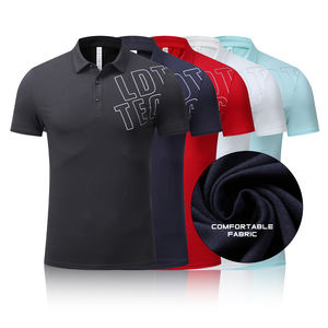 Polo de ajuste holgado de tela elástica más vendido, camisetas deportivas para correr, ajuste de golf - Product Image 5