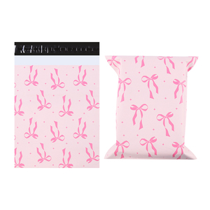 Sac d'expédition rose papillon en stock usine 10x13 pouces avec logo personnalisé et fermeture auto-adhésive robuste - Product Image 1