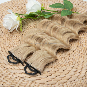 Extensiones de cabello humano de doble trama con punta plana de queratina pre-adherida para mujeres - Product Image 4