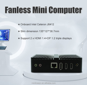 Mini PC sin Ventilador de 12.ª Generación, Alder Lake N95 N100 N150 N300, 2 LAN, NVMe, 3x4k UHD, HTPC, J6412 J6426, Linux, Computadora Industrial - Product Image 2