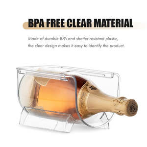 Soporte organizador de botellas de agua y vino sin BPA, estante de vino apilable para encimeras de cocina, mesa, despensa, <span class=keywords><strong>nevera</strong></span>, bares - Product Image 4