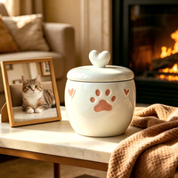 El Yapımı Lüks Küçük Seramik Evcil Hayvan Urnleri (Kedi ve Köpekler İçin) Özel Logo Baskılı Toptan Dayanıklı ve Çevre Dostu