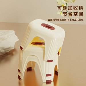 Tabouret en plastique simple Taihe 31x25.5x24cm, siège antidérapant pour la douche et le bain, pour adultes et enfants - Product Image 2