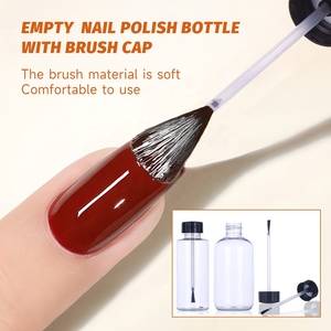 10ml-50ml leakproof sơn mini Pet sơn móng tay keo chai với bàn chải <span class=keywords><strong>cap</strong></span> - Product Image 2