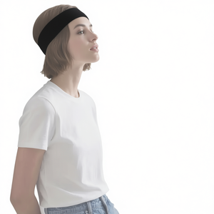 Fasce per capelli sportive elastiche da donna per yoga, 4 pezzi, nere, grigie, bianche, rosa, comode in spandex e cotone, accessori per capelli a tinta unita - Product Image 1