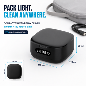 Nettoyeur ultrasonique 52 kHz USB pour appareils dentaires, mini boîte de lavage pour protège-dents, pour la maison et les voyages - Product Image 3