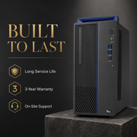 Novo Computador Desktop Linux Pré-carregado Hygon 8 Core com Baixo Ruído, Monitor de 23.8 Polegadas, 8GB, SSD de 512GB, GPU de 2GB, PC Personalizado ODM