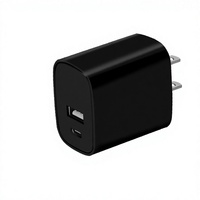 Chargeur rapide pour téléphone 20W à double port USB-A et Type-C 5V/3A Design compact portable pour téléphone portable Montre connectée Iphone