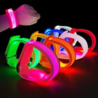 Bracelets lumineux Glow Dark Club, bracelets à claquer lumineux, promotionnels, personnalisables avec logo, LED, concert, Diwali, nylon, Ramadan, remise de diplôme