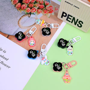 Nouvelle montre porte-clés numérique LED trèfle à quatre feuilles en acrylique, lumineuse, tactile, étanche, personnalisable pour étudiant, pendentif <span class=keywords><strong>de</strong></span> sac à dos, <span class=keywords><strong>de</strong></span> table - Product Image 4