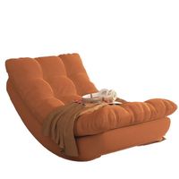 Fauteuil inclinable moderne en tissu crème Monico avec repose-pieds, idéal pour hôtel, chambre, salon, mobilier de maison
