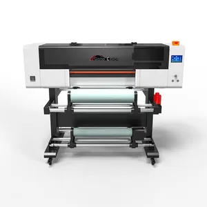 Groothandel 3d Uv Digitale Inkjet Label Printer Met Laminator Rol Uv Printer Print En Snijmachine Voor Kristal Label